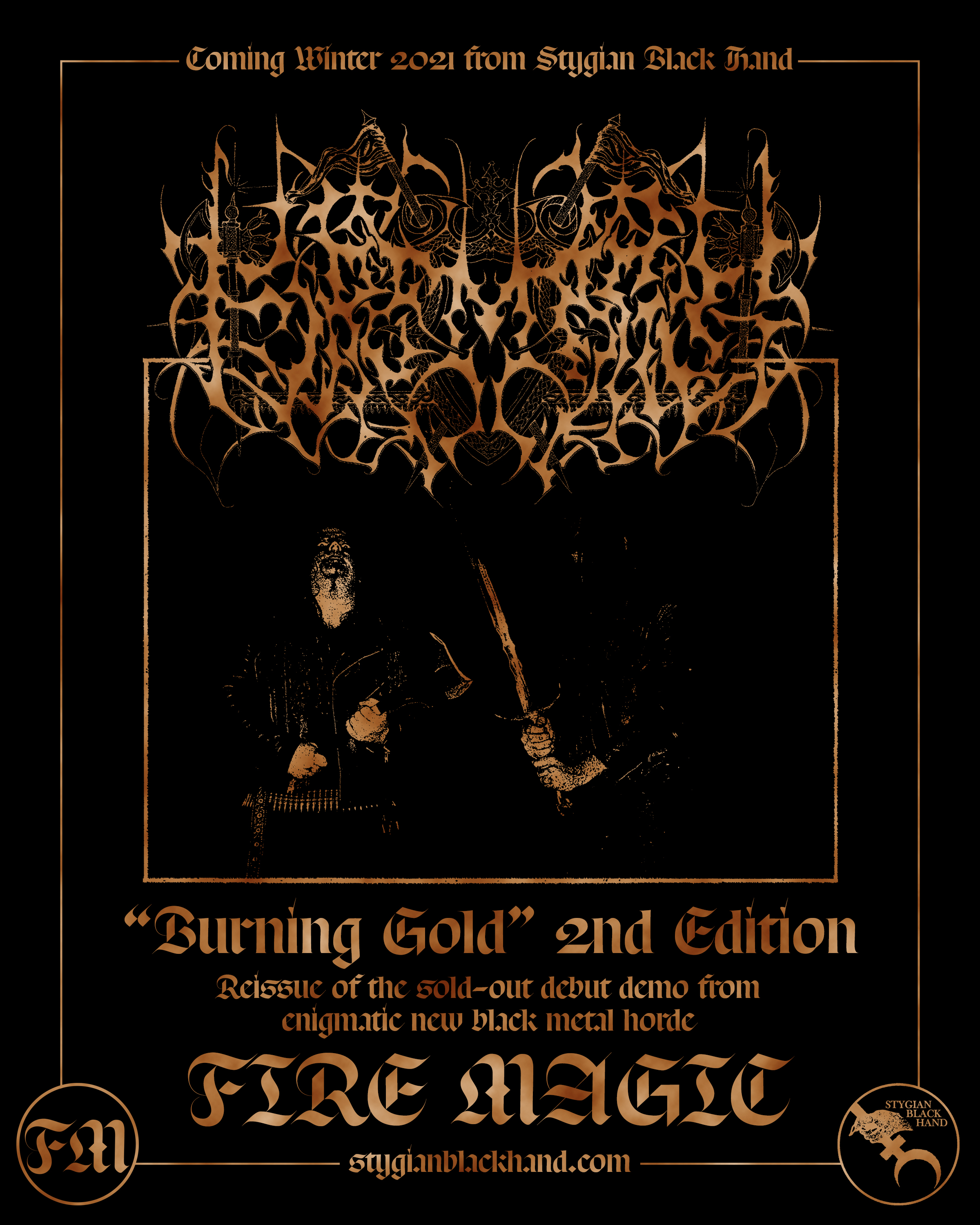 Fire Magic <i>Burning Gold</i> repress flyer