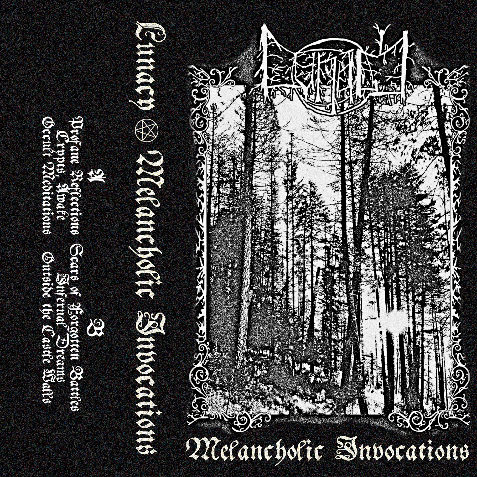 Lunacy <i>Melancholic Invocations</i> tape cover